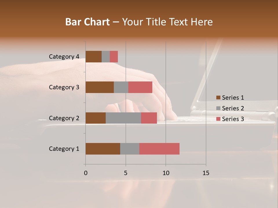 Male Hands Typing On Laptop Keyboard PowerPoint Template