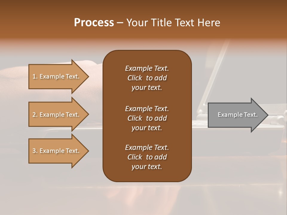 Male Hands Typing On Laptop Keyboard PowerPoint Template