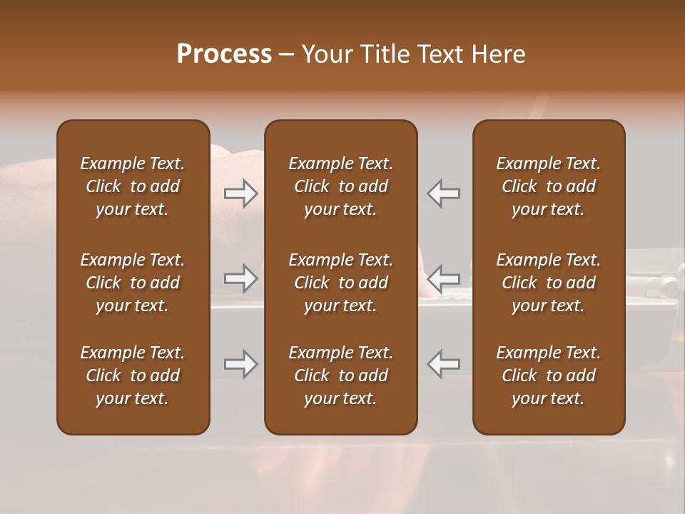 Male Hands Typing On Laptop Keyboard PowerPoint Template