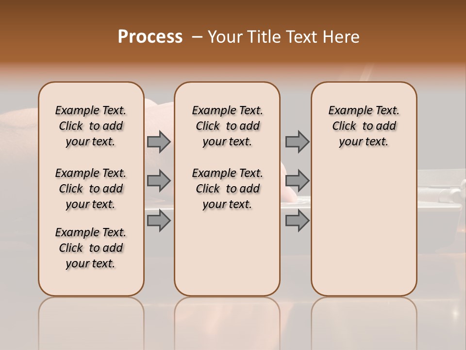 Male Hands Typing On Laptop Keyboard PowerPoint Template