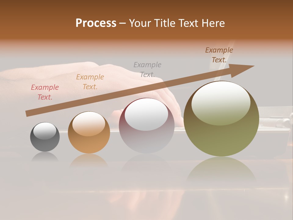 Male Hands Typing On Laptop Keyboard PowerPoint Template