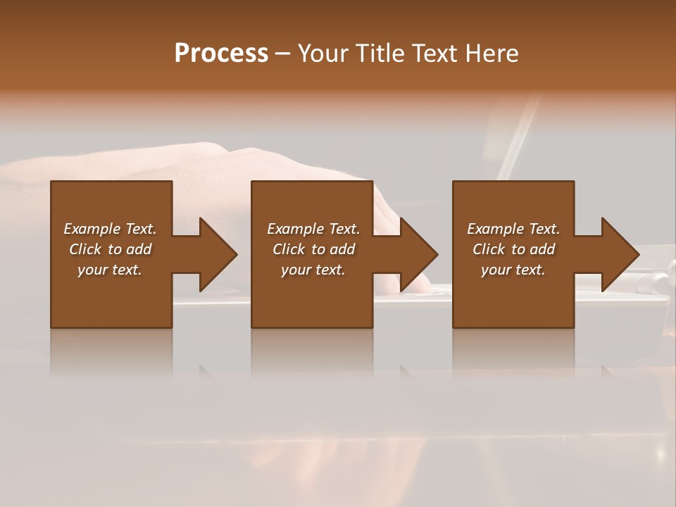Male Hands Typing On Laptop Keyboard PowerPoint Template