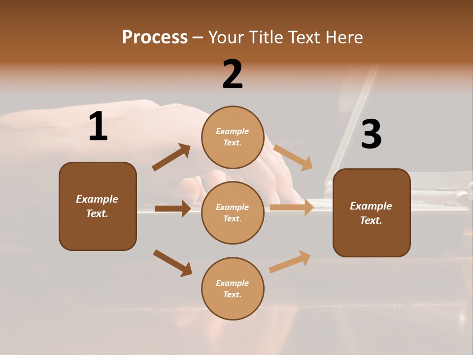 Male Hands Typing On Laptop Keyboard PowerPoint Template
