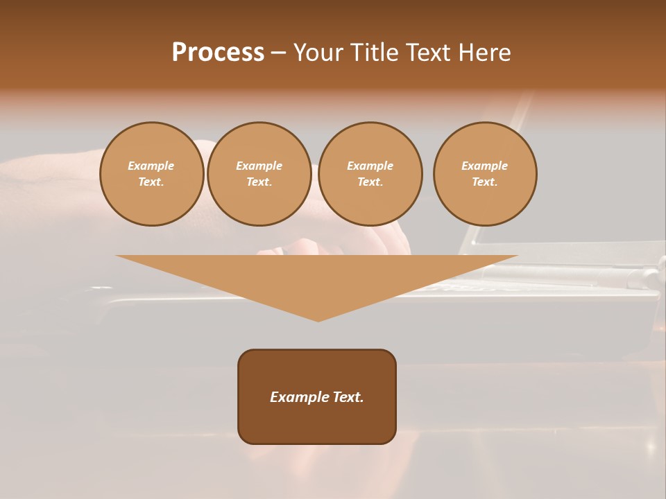 Male Hands Typing On Laptop Keyboard PowerPoint Template