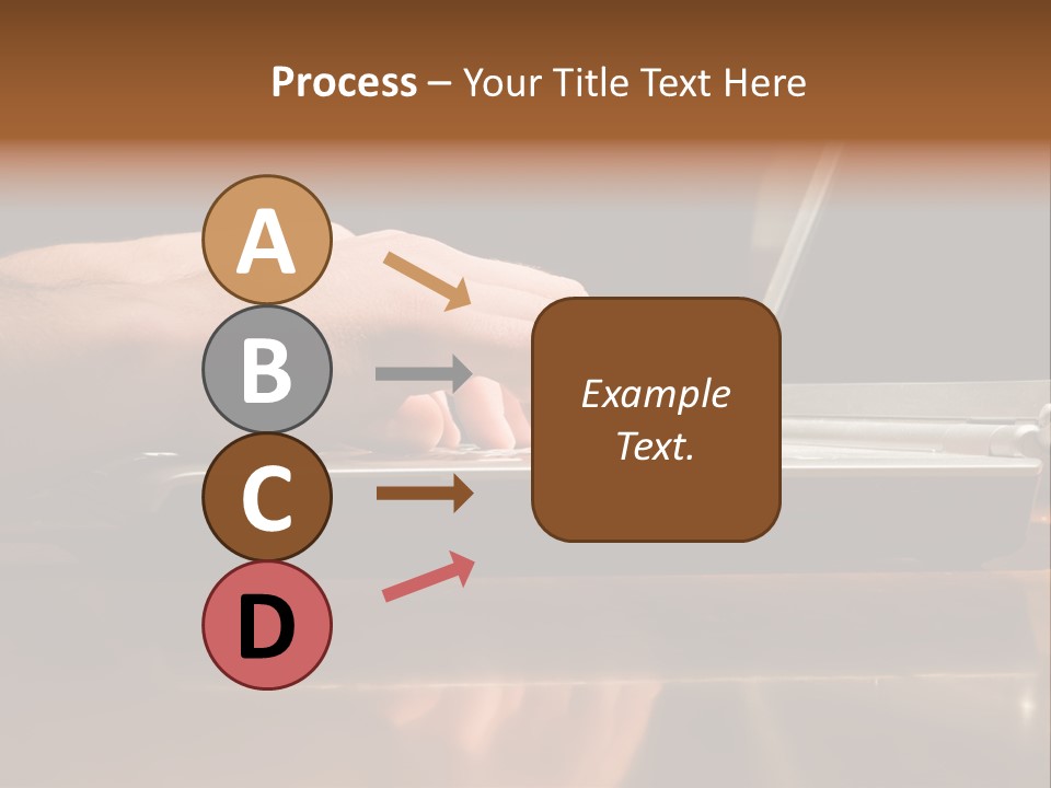 Male Hands Typing On Laptop Keyboard PowerPoint Template