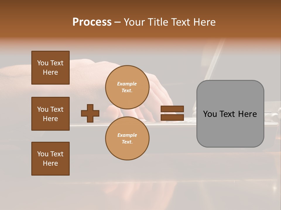 Male Hands Typing On Laptop Keyboard PowerPoint Template