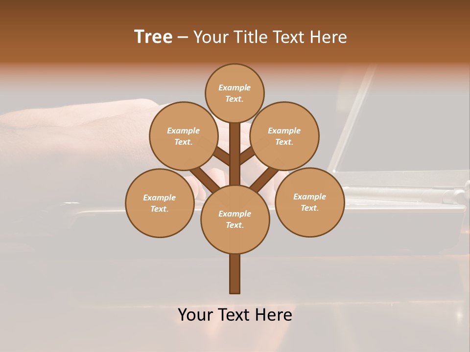 Male Hands Typing On Laptop Keyboard PowerPoint Template