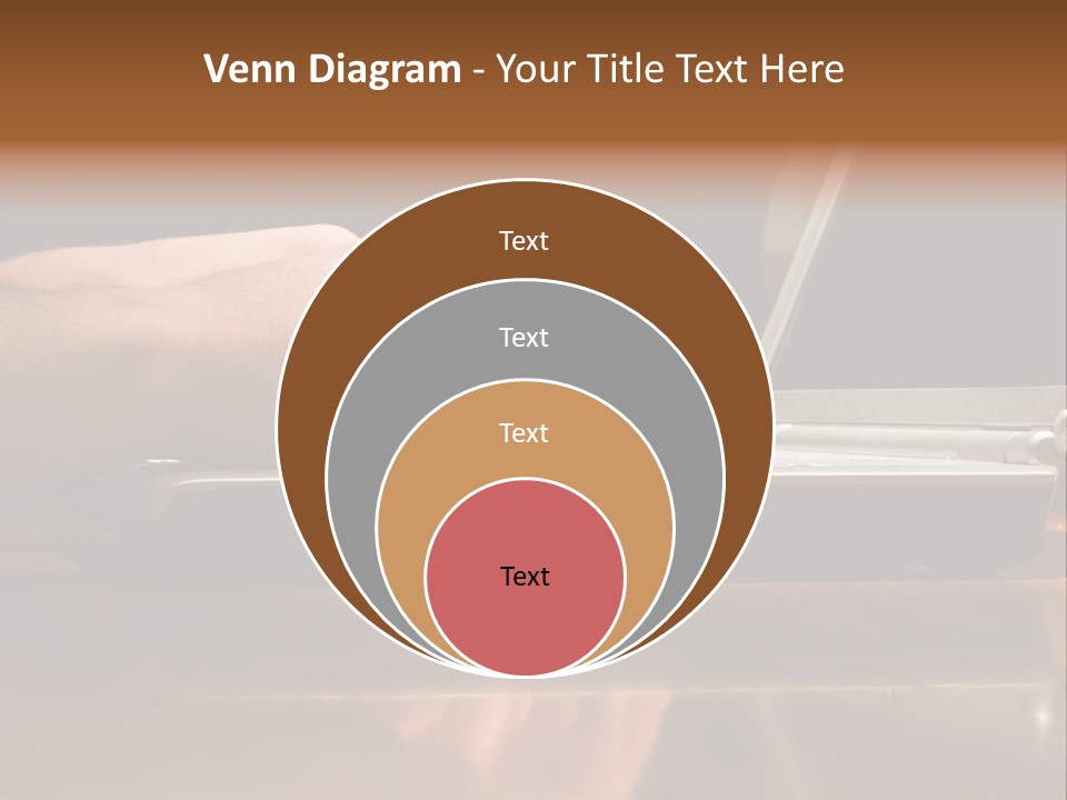 Male Hands Typing On Laptop Keyboard PowerPoint Template