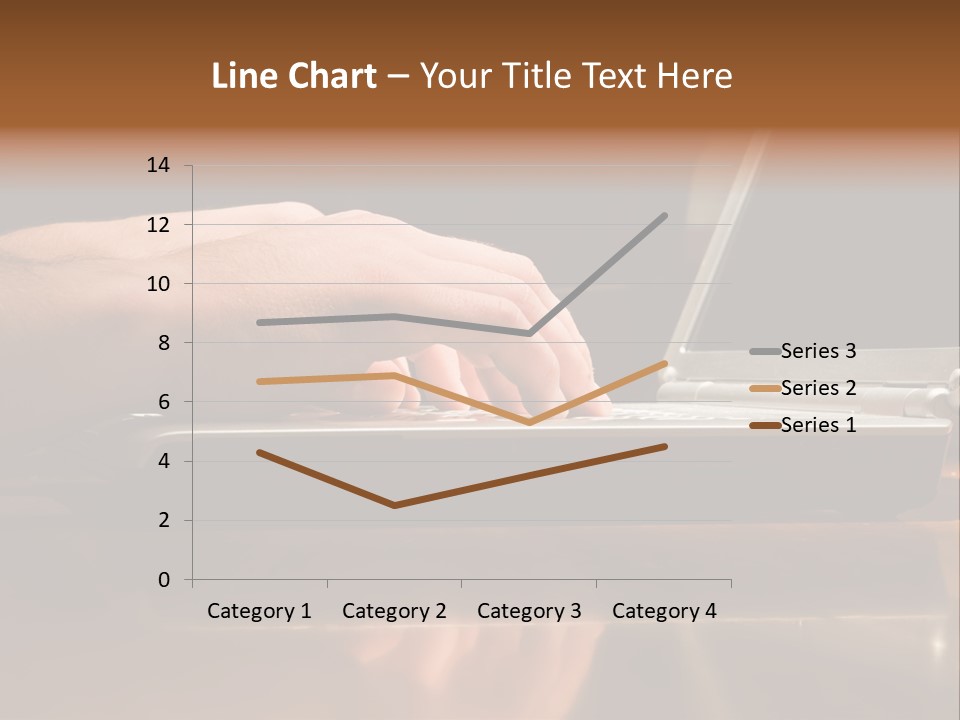 Male Hands Typing On Laptop Keyboard PowerPoint Template