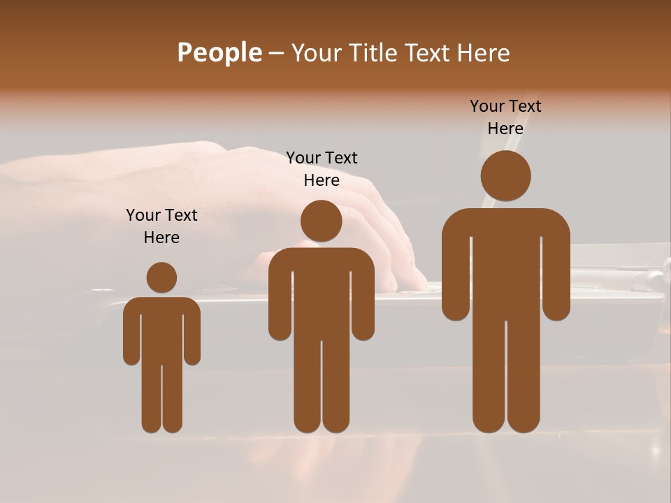 Male Hands Typing On Laptop Keyboard PowerPoint Template