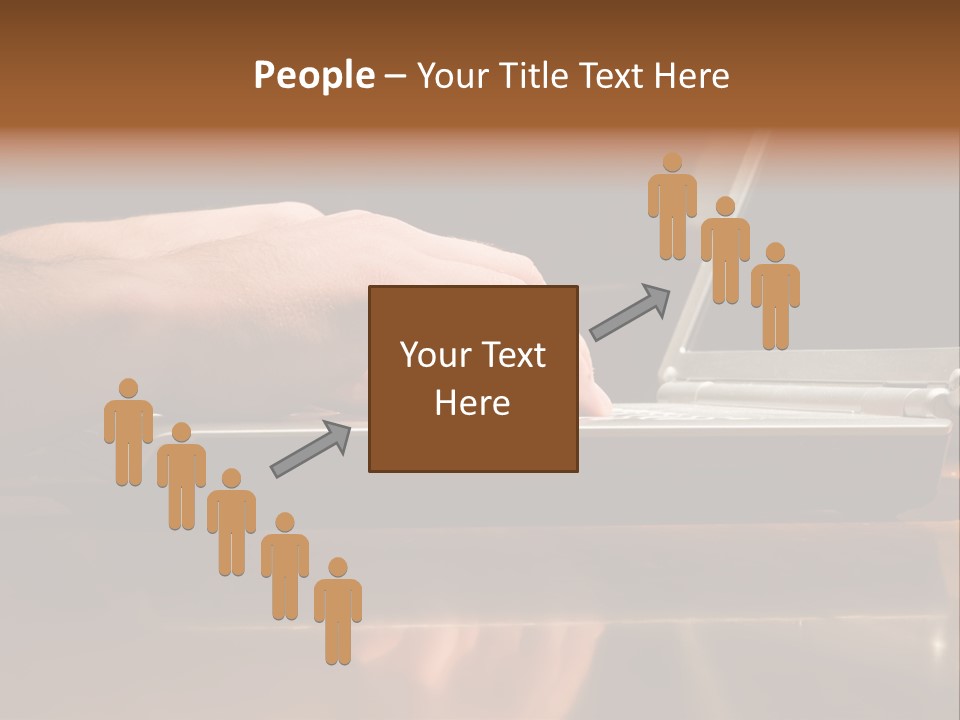 Male Hands Typing On Laptop Keyboard PowerPoint Template