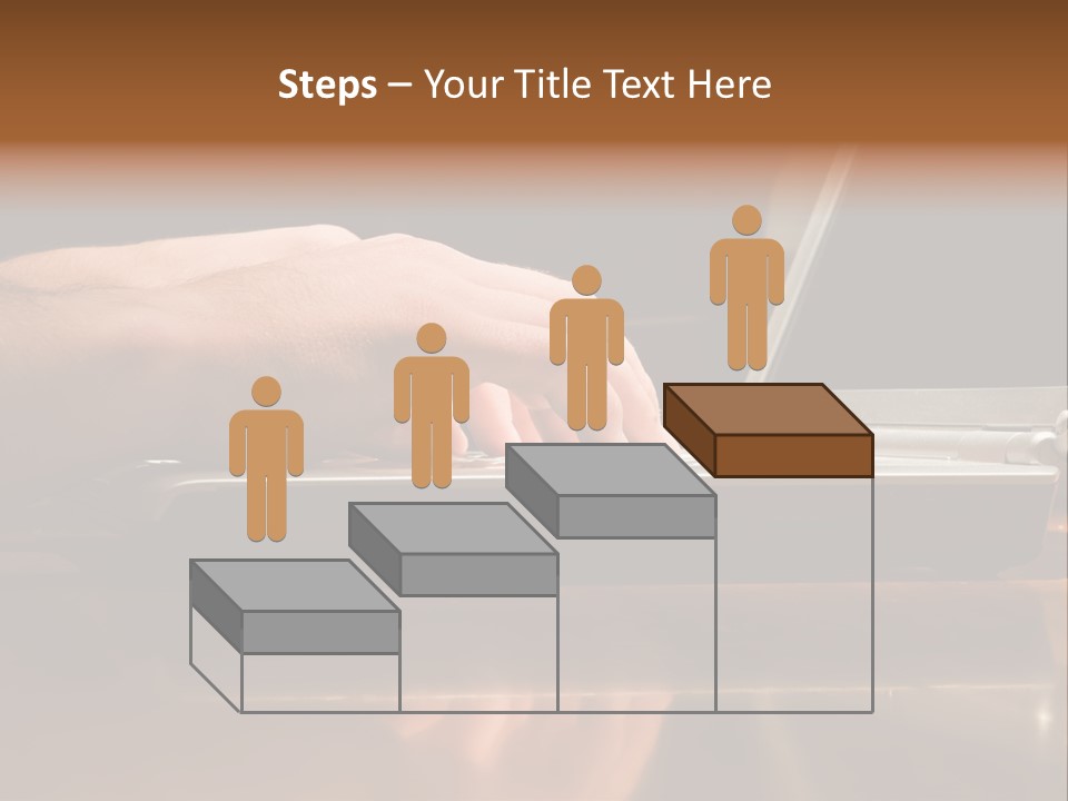 Male Hands Typing On Laptop Keyboard PowerPoint Template