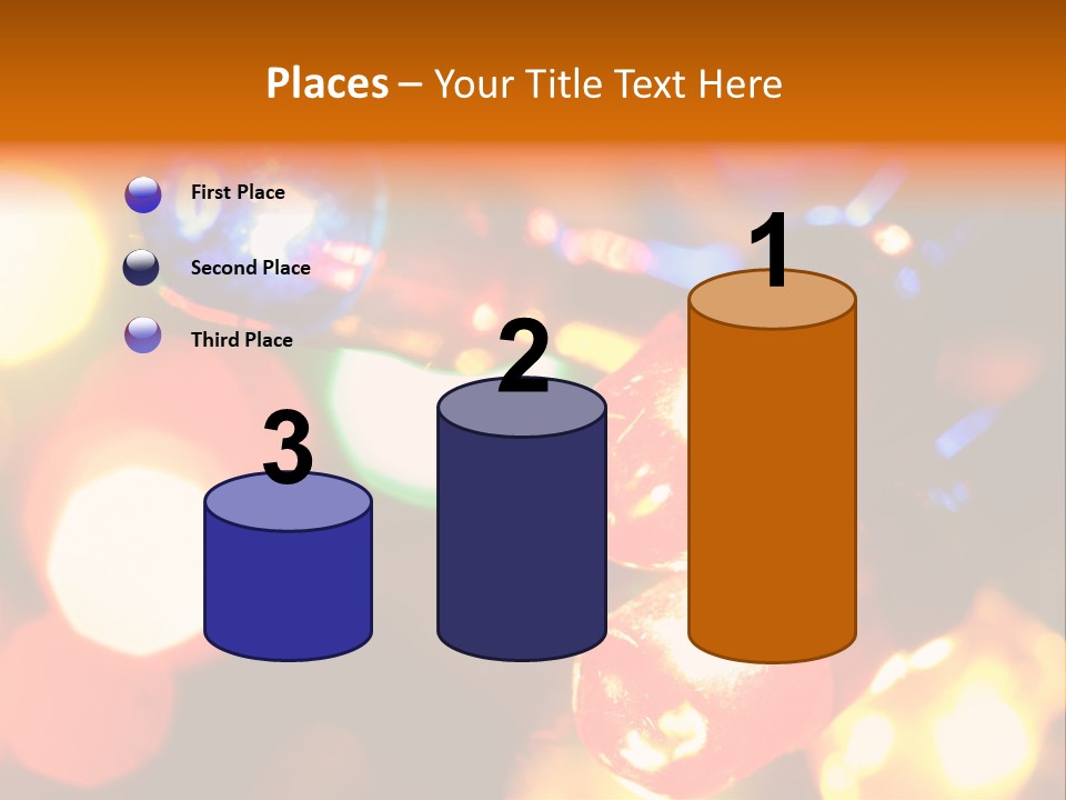 Colorful Electric Light Bulbs Close-Up PowerPoint Template