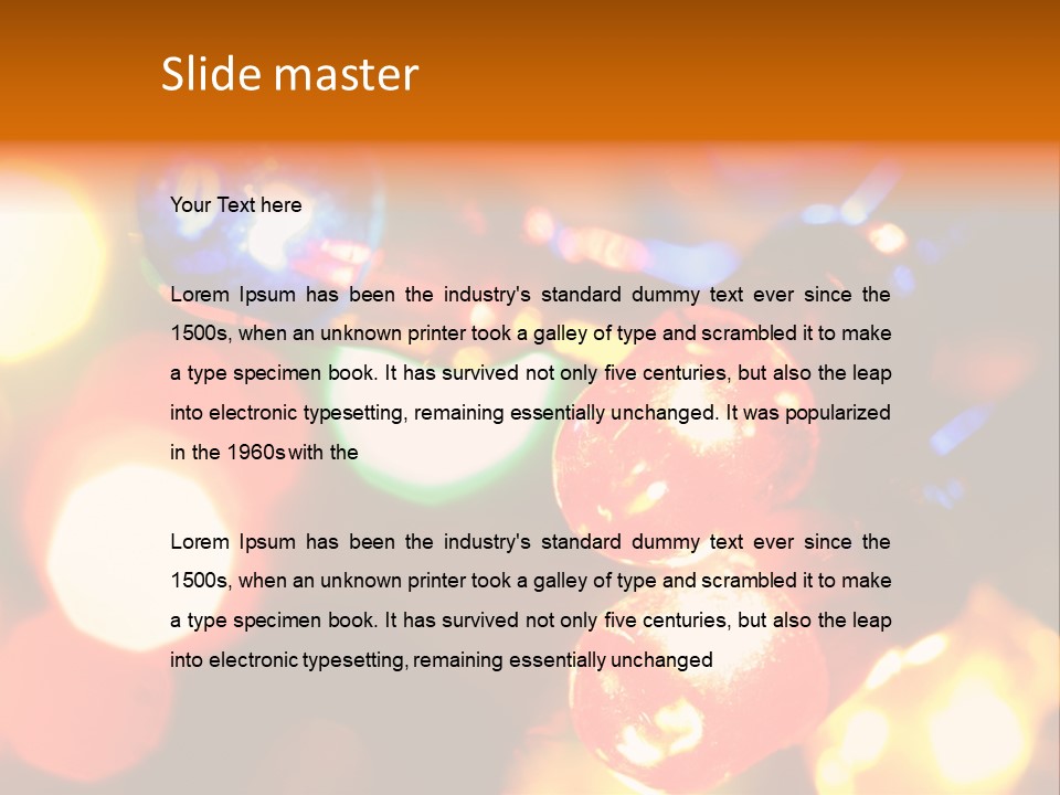 Colorful Electric Light Bulbs Close-Up PowerPoint Template