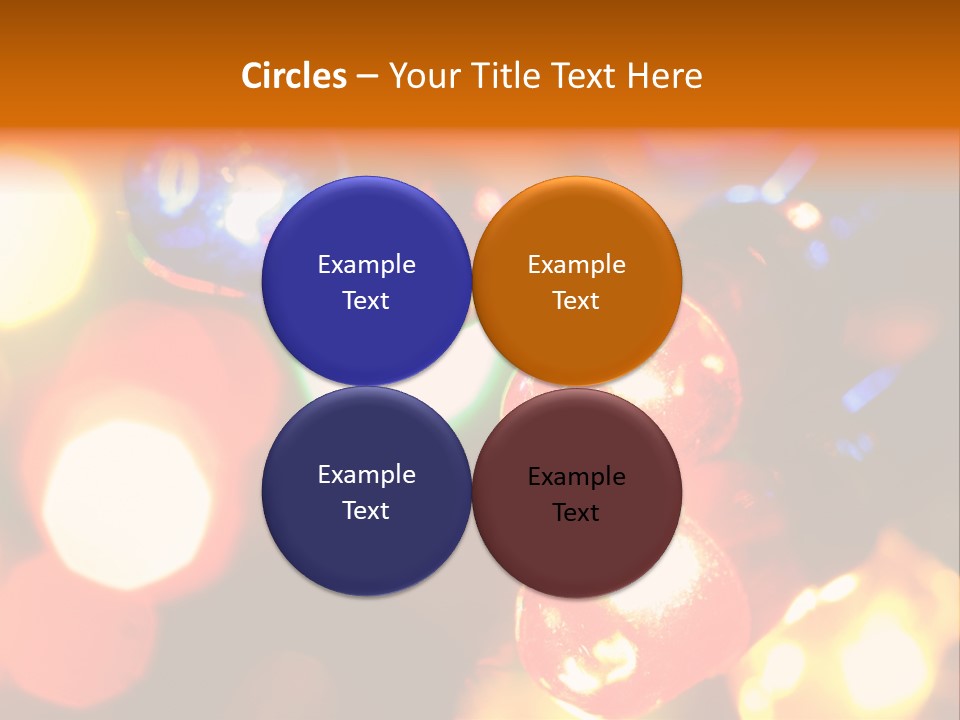 Colorful Electric Light Bulbs Close-Up PowerPoint Template