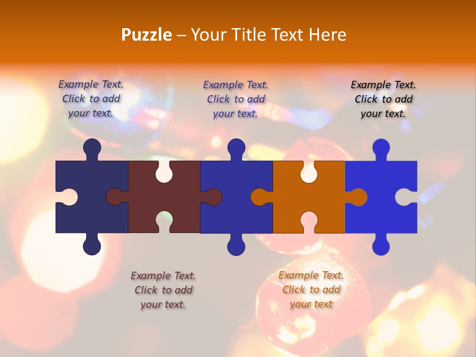 Colorful Electric Light Bulbs Close-Up PowerPoint Template