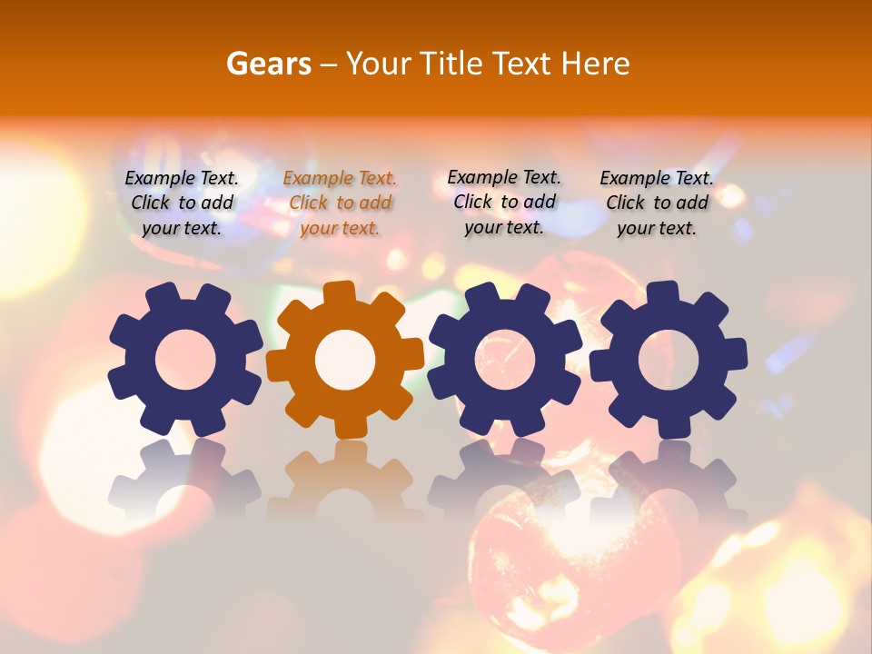 Colorful Electric Light Bulbs Close-Up PowerPoint Template