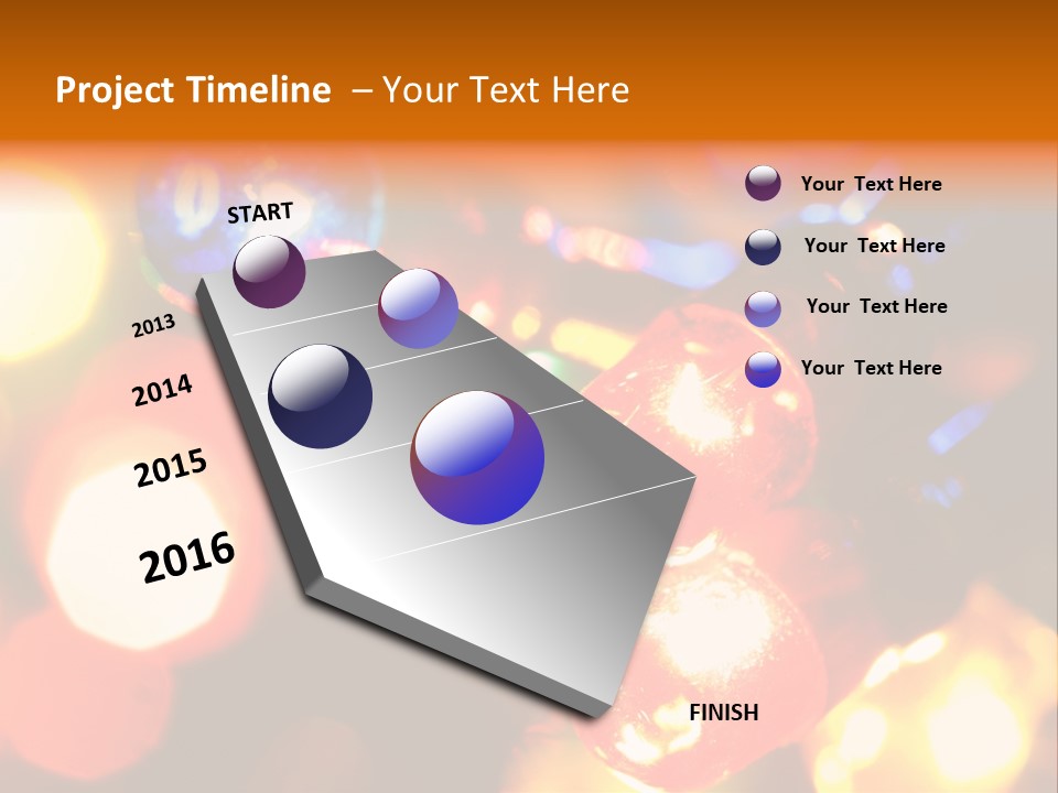 Colorful Electric Light Bulbs Close-Up PowerPoint Template