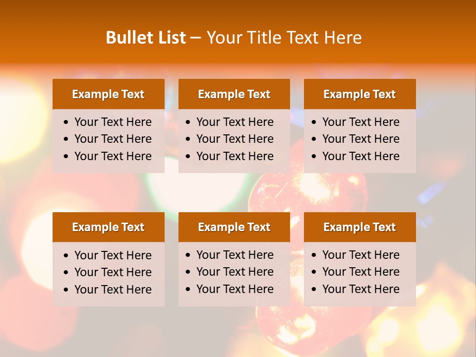 Colorful Electric Light Bulbs Close-Up PowerPoint Template