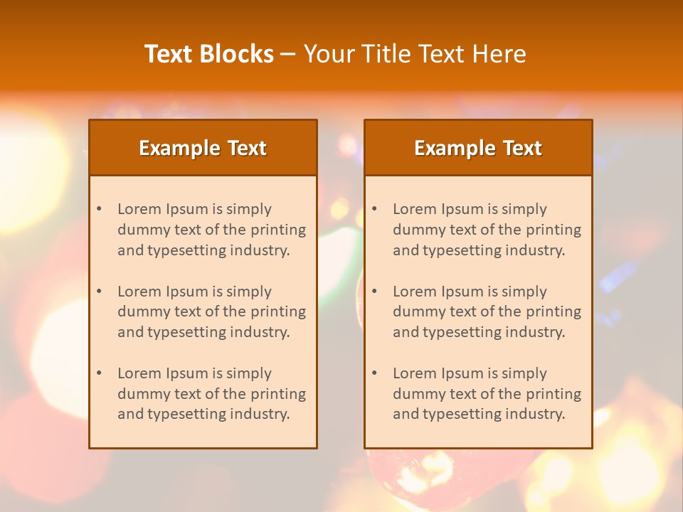 Colorful Electric Light Bulbs Close-Up PowerPoint Template