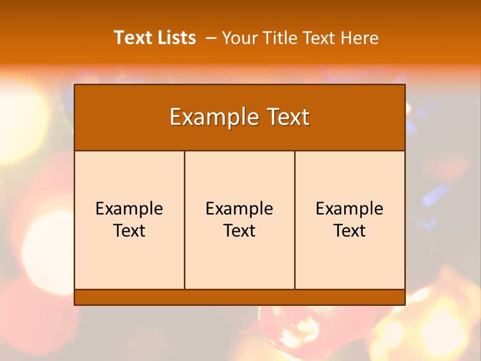 Colorful Electric Light Bulbs Close-Up PowerPoint Template