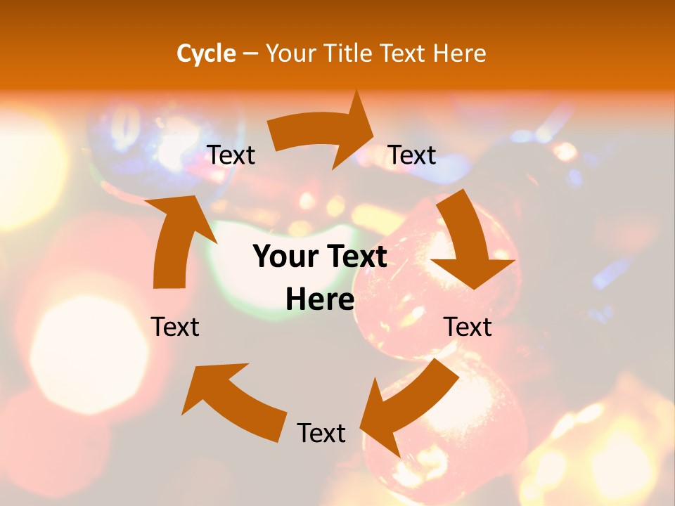 Colorful Electric Light Bulbs Close-Up PowerPoint Template