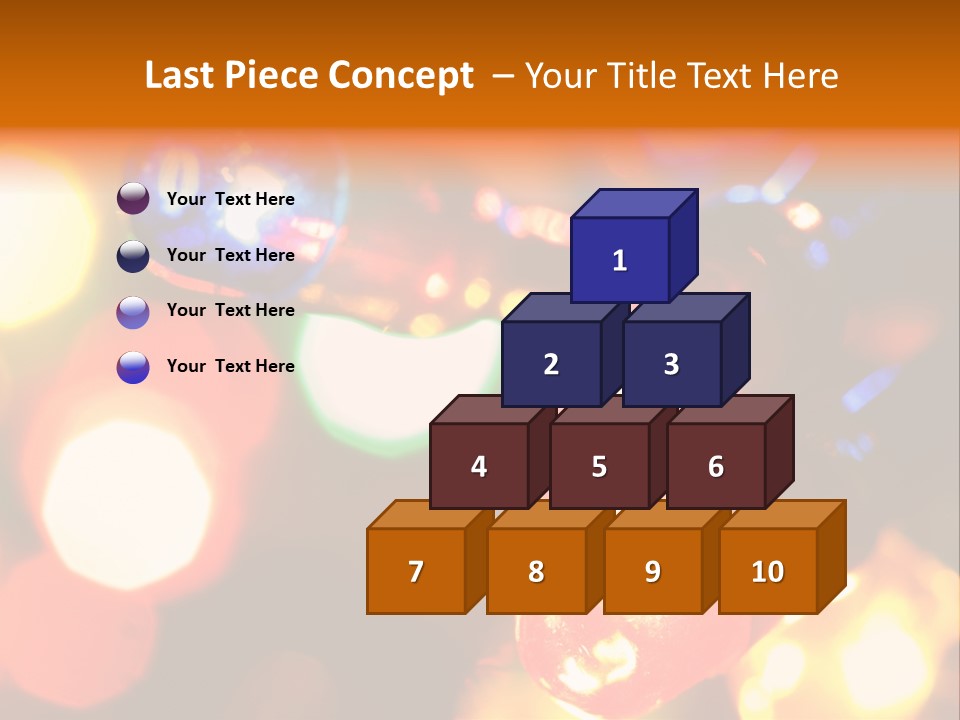 Colorful Electric Light Bulbs Close-Up PowerPoint Template