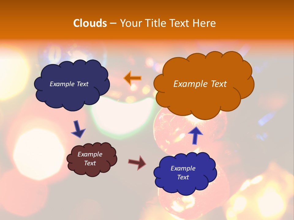 Colorful Electric Light Bulbs Close-Up PowerPoint Template