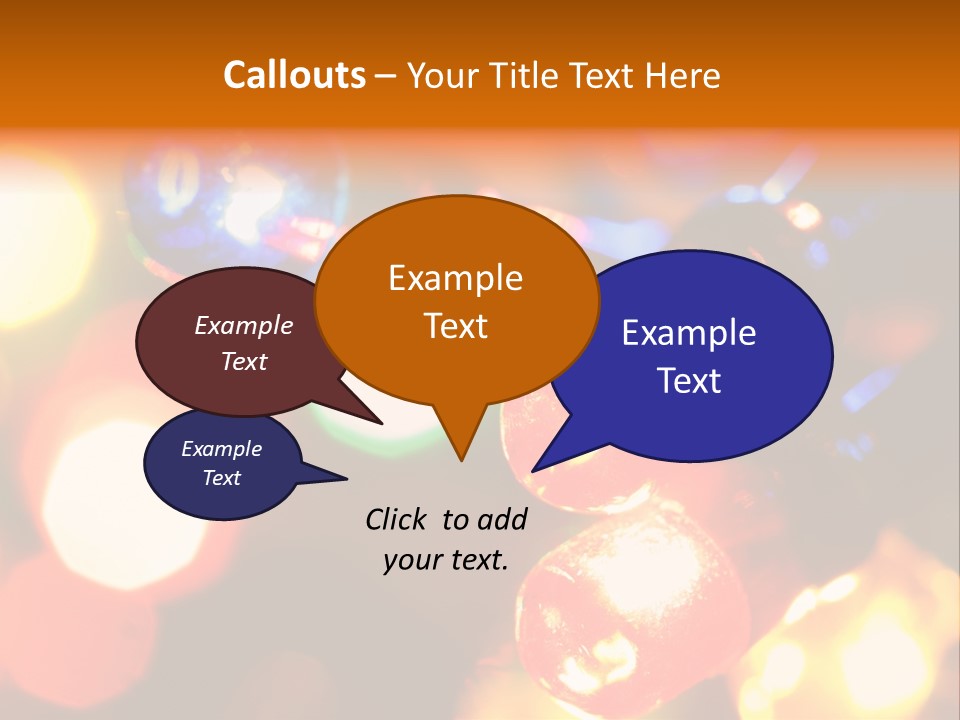 Colorful Electric Light Bulbs Close-Up PowerPoint Template