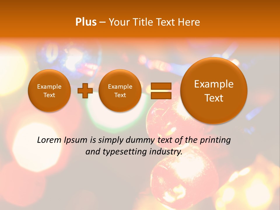 Colorful Electric Light Bulbs Close-Up PowerPoint Template