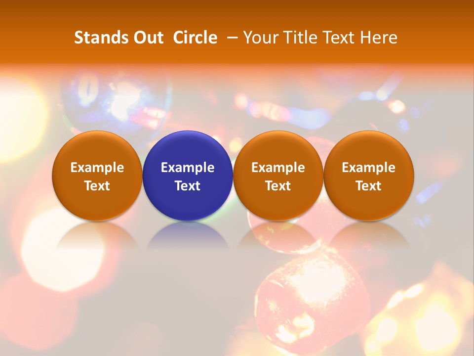 Colorful Electric Light Bulbs Close-Up PowerPoint Template