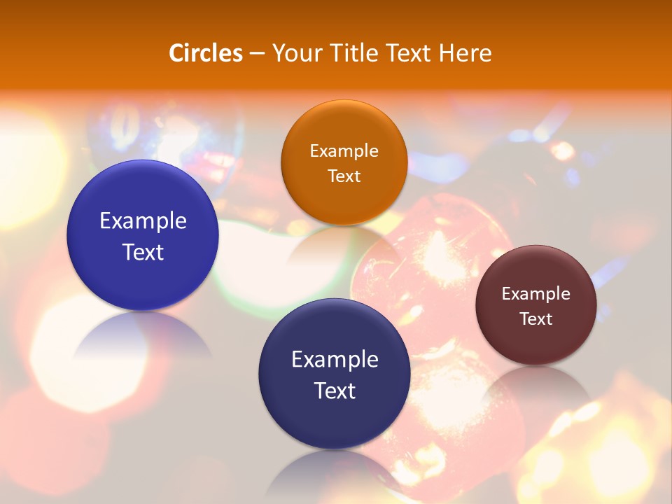 Colorful Electric Light Bulbs Close-Up PowerPoint Template