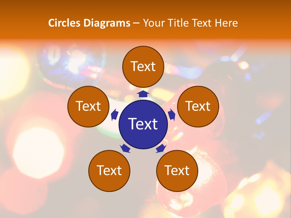 Colorful Electric Light Bulbs Close-Up PowerPoint Template