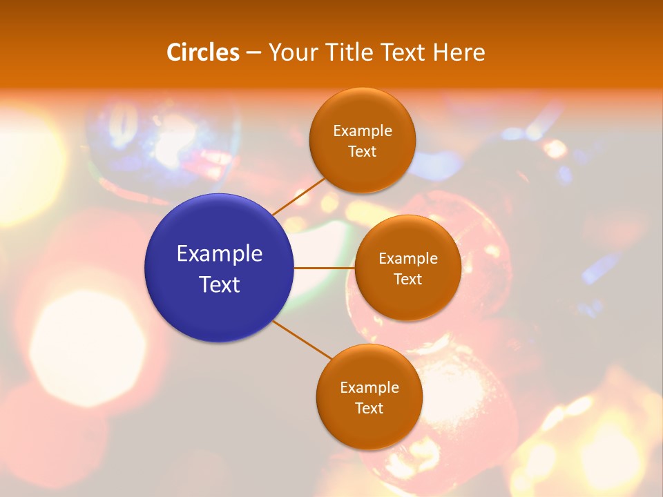 Colorful Electric Light Bulbs Close-Up PowerPoint Template