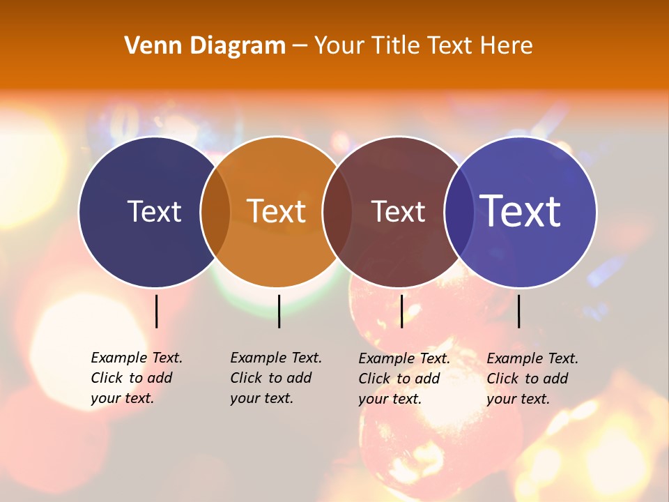 Colorful Electric Light Bulbs Close-Up PowerPoint Template