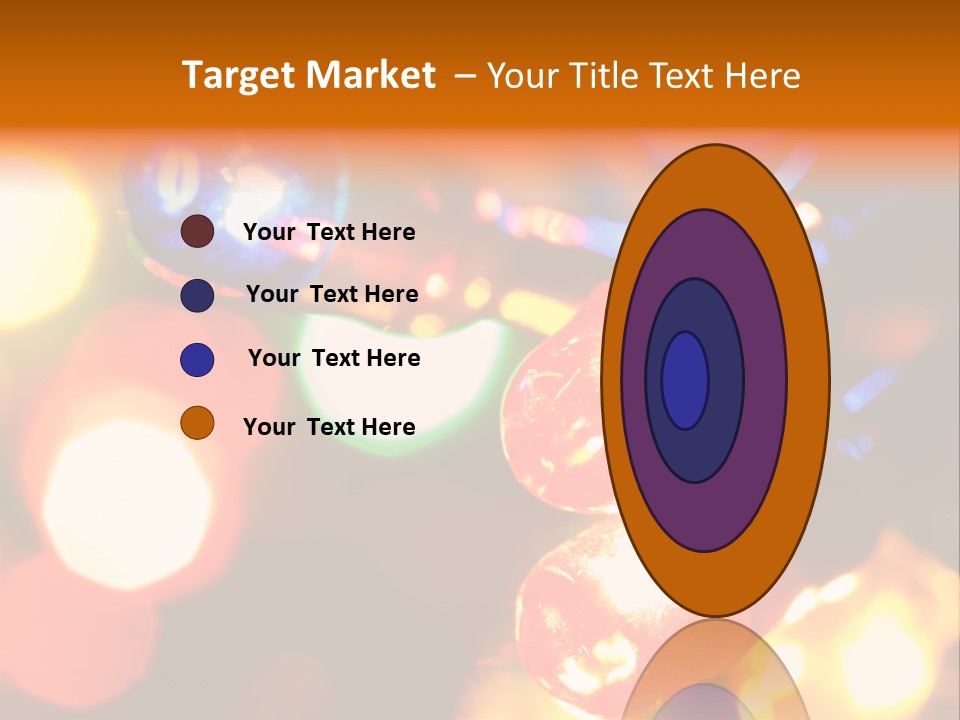 Colorful Electric Light Bulbs Close-Up PowerPoint Template