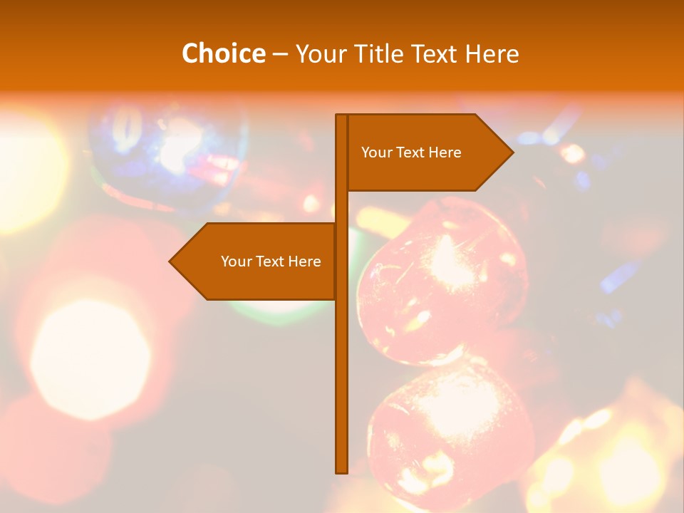 Colorful Electric Light Bulbs Close-Up PowerPoint Template