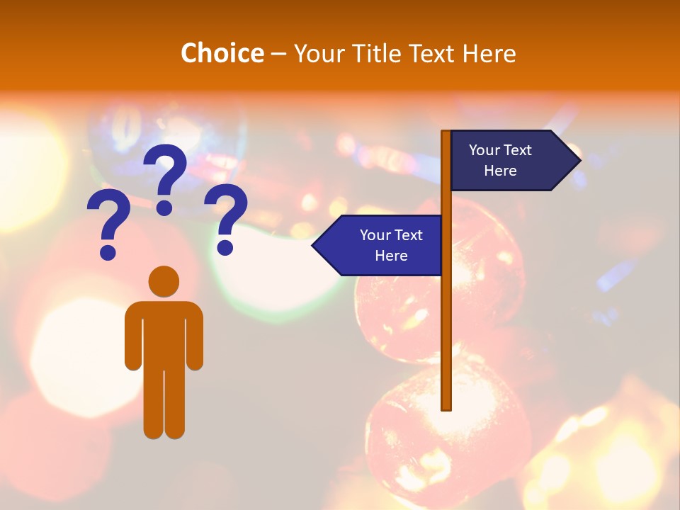 Colorful Electric Light Bulbs Close-Up PowerPoint Template