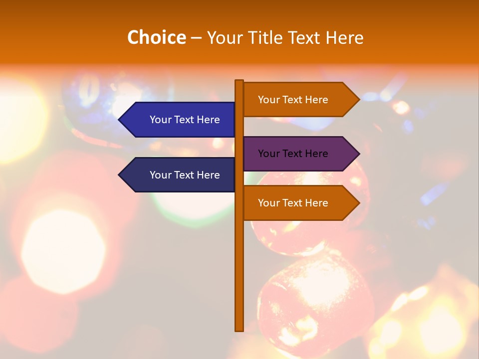 Colorful Electric Light Bulbs Close-Up PowerPoint Template