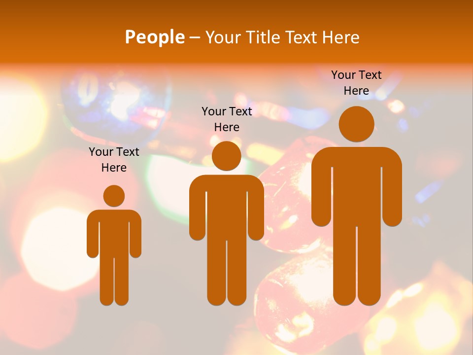 Colorful Electric Light Bulbs Close-Up PowerPoint Template