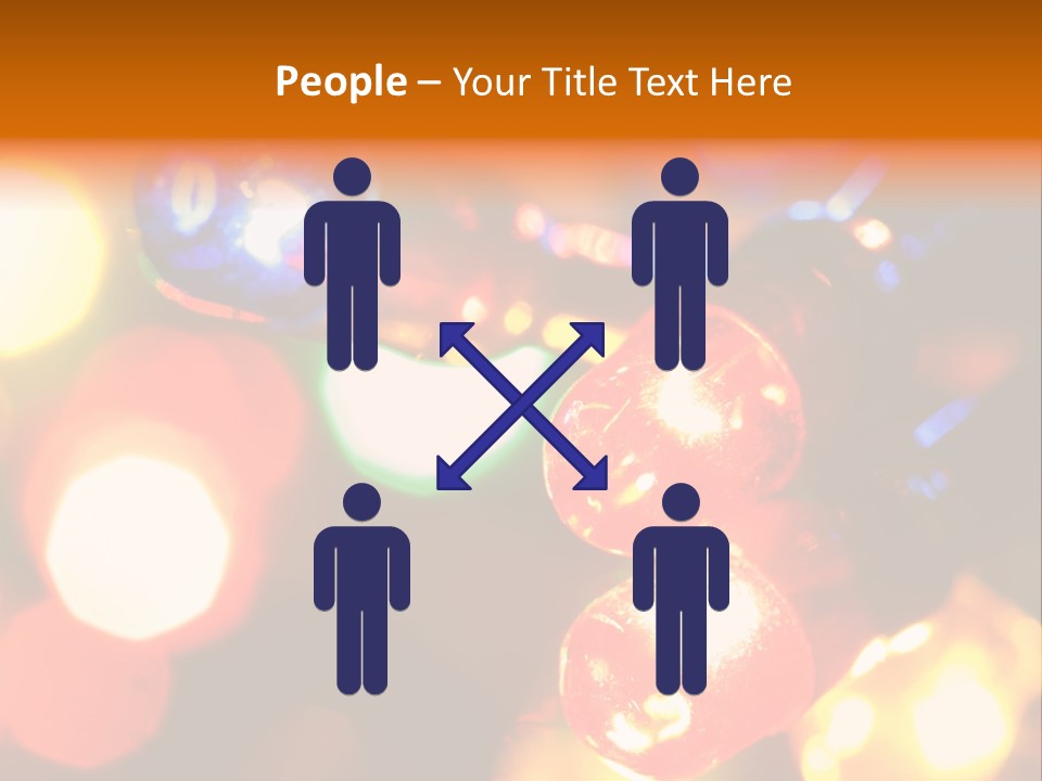 Colorful Electric Light Bulbs Close-Up PowerPoint Template