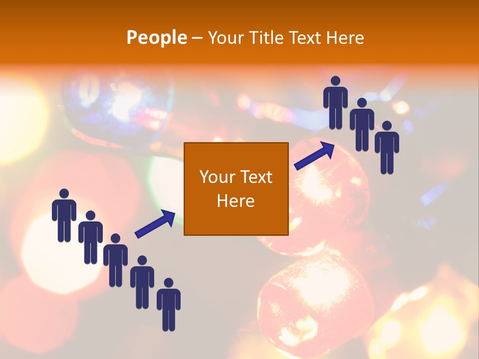 Colorful Electric Light Bulbs Close-Up PowerPoint Template