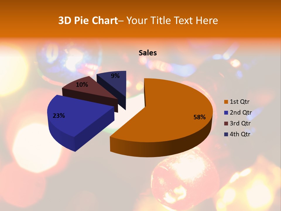 Colorful Electric Light Bulbs Close-Up PowerPoint Template