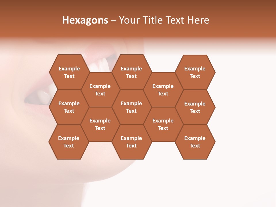 Beautiful Young Smiling Woman With Great Teeth. Isolated Over White Background PowerPoint Template