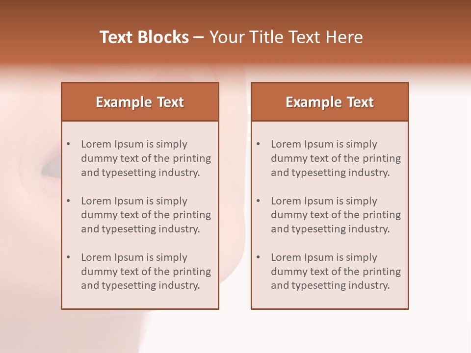 Beautiful Young Smiling Woman With Great Teeth. Isolated Over White Background PowerPoint Template