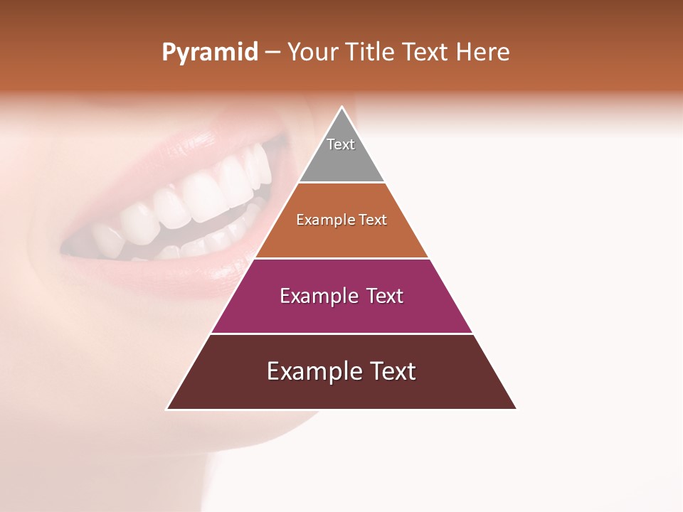 Beautiful Young Smiling Woman With Great Teeth. Isolated Over White Background PowerPoint Template