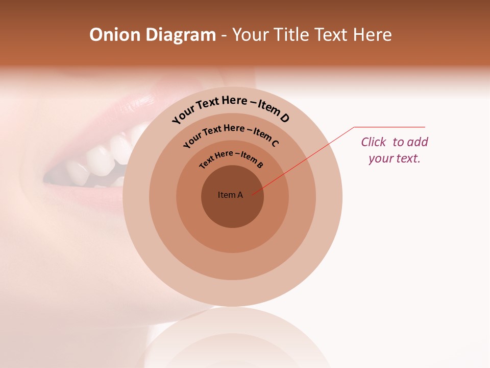 Beautiful Young Smiling Woman With Great Teeth. Isolated Over White Background PowerPoint Template