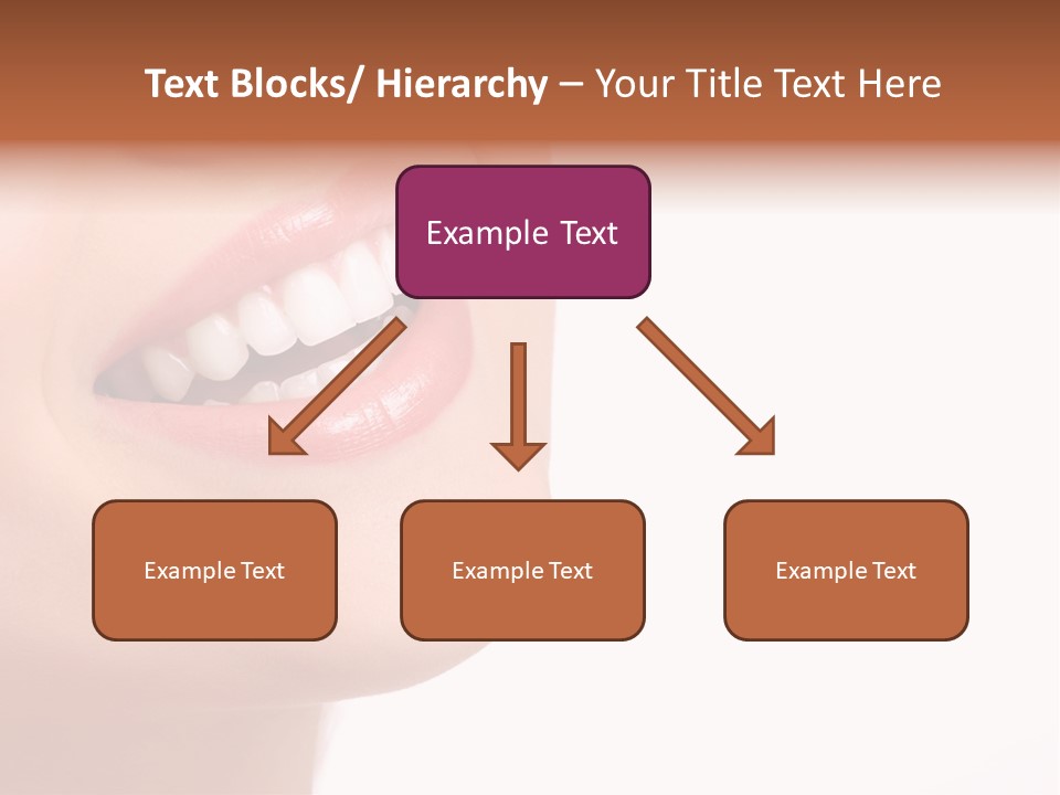 Beautiful Young Smiling Woman With Great Teeth. Isolated Over White Background PowerPoint Template