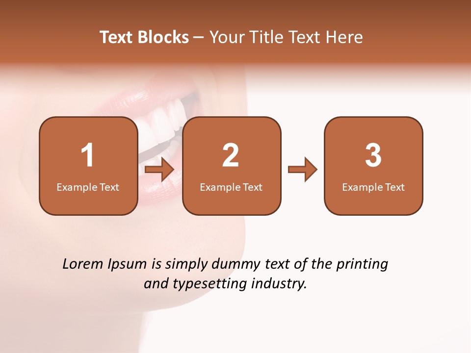 Beautiful Young Smiling Woman With Great Teeth. Isolated Over White Background PowerPoint Template