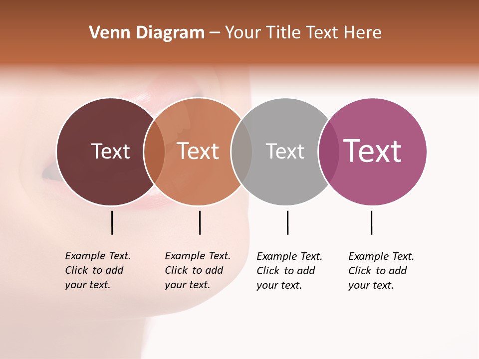 Beautiful Young Smiling Woman With Great Teeth. Isolated Over White Background PowerPoint Template